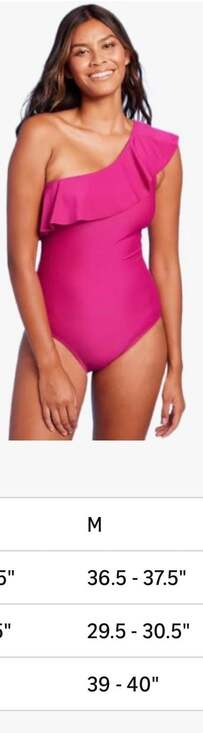 Kona Sol Ruffle One Shoulder Full Coverage One Piece Swimsuit, Med - Picture 3 of 8